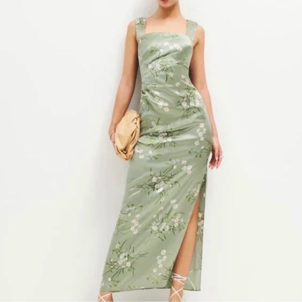 NWT Reformation Earl Silk Dress In Bonita Size 4